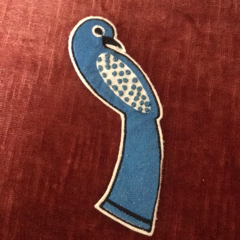 Schumacher Embroidered Bird Pin